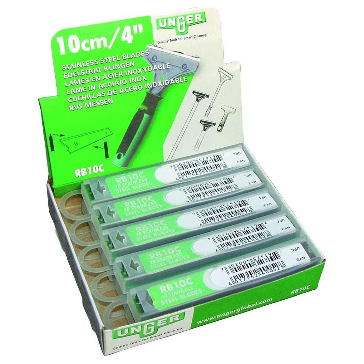 Unger Ersatzklingen Edelstahl, 10 cm
