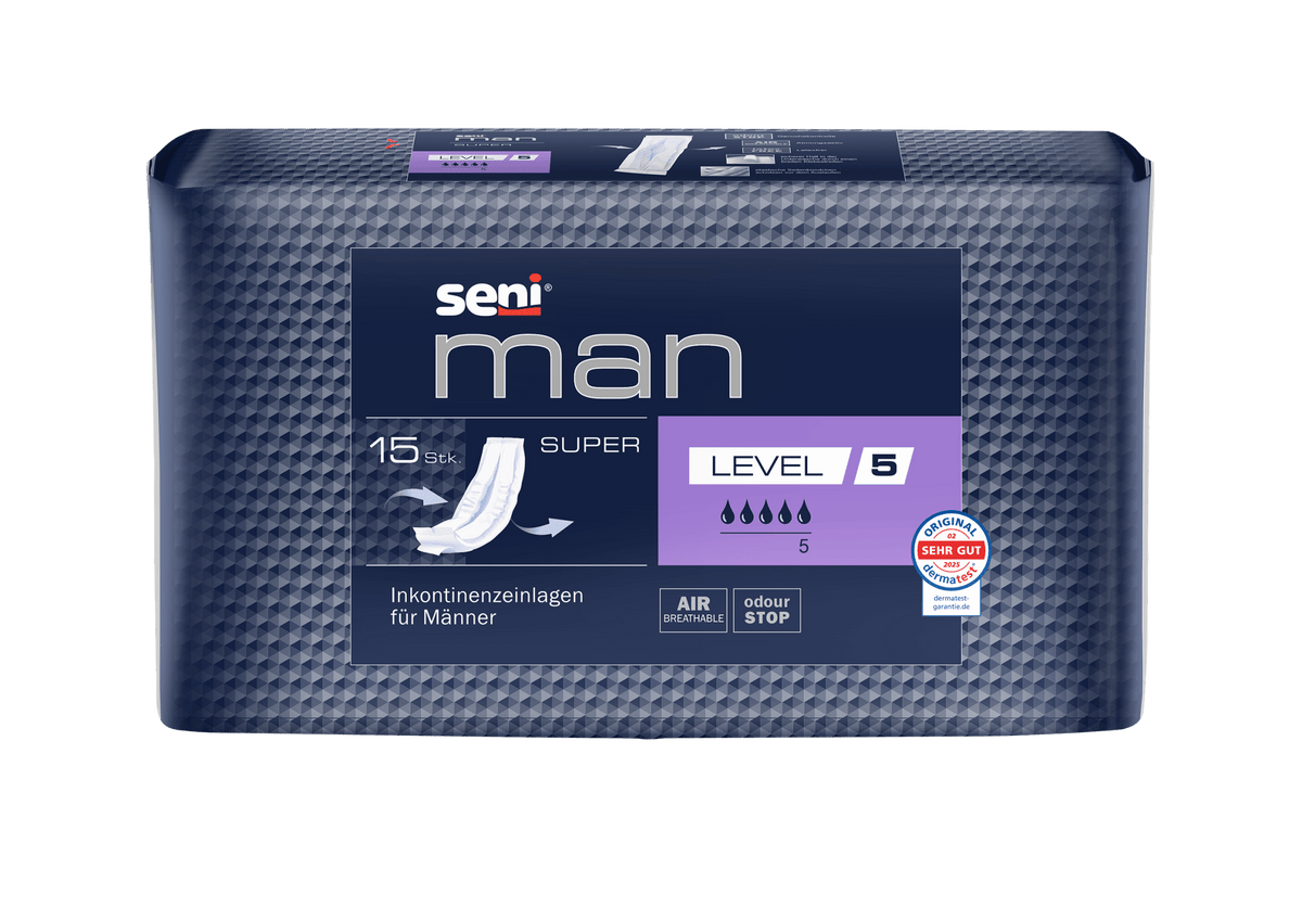 Seni Man Super Level 5 Inkontinence Insert | Balení (15 kusů)