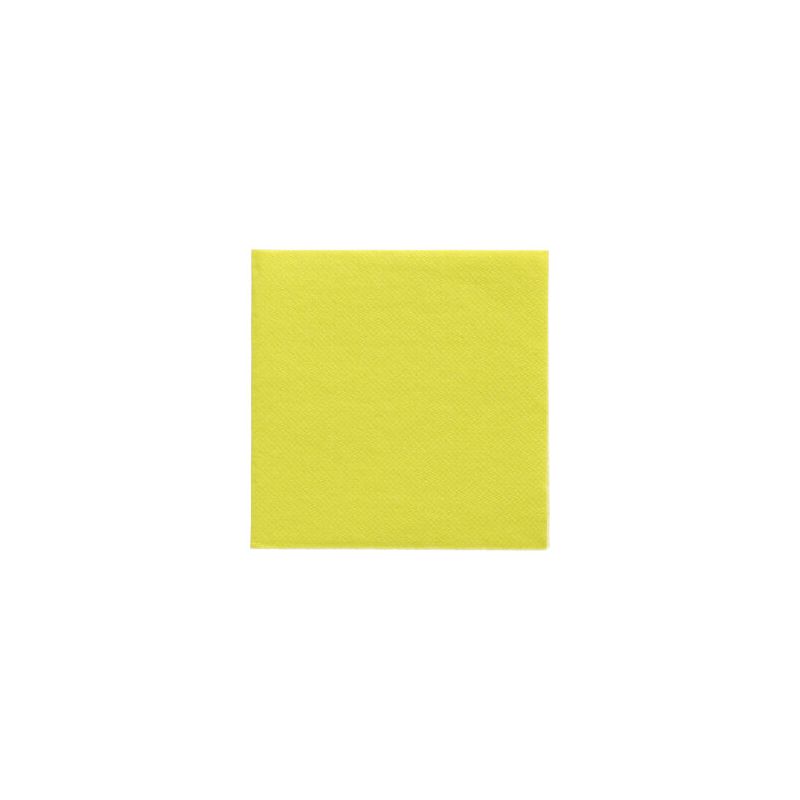 Jeden jasně žlutý čtverec, který připomíná list papíru, je vycentrován na bílém pozadí a poskytuje neočekávaný, ale půvabný kontrast, který doplňuje každou udržitelnou stolní dekoraci. Tento živý vzhled je dosažen s ubrousky PAPSTAR 1/4-skladem (24 cm x 24 cm) z „DAILY Collection“ společnosti PAPSTAR GmbH.