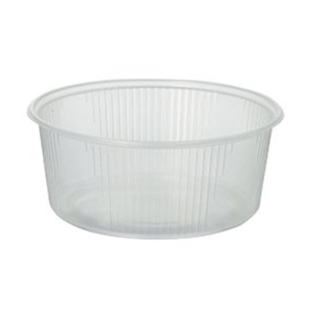 Starpak obalový pohárek je kulatá, průhledná plastová nádoba s objemem 200 ml a vertikálními rýhami, ideální pro skladování nebo přepravu potravin. K dispozici v baleních po 100 kusech.