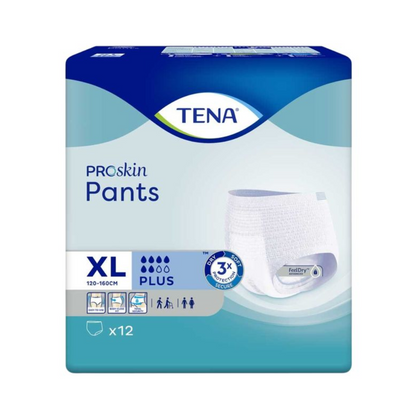 Inkontinenční kalhotky TENA Proskin Pants Plus ve velikosti XL (120-160 cm) mají trojnásobnou savost a jsou tak ideální pro osoby s větší velikostí. Toto balení po 12 kusech obsahuje technologii snižující vlhkost s vrstvou FeelDry, která zajišťuje, že tyto inkontinenční kalhotky poskytují výjimečný komfort a suchost.