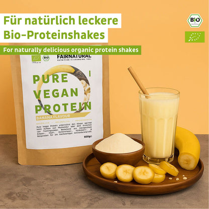 Bio veganský proteinový prášek banán bez sóji