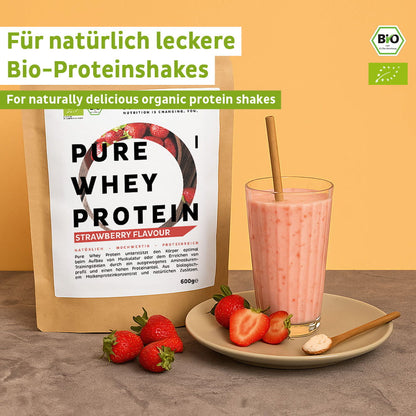 Bio syrovátkový proteinový prášek jahoda