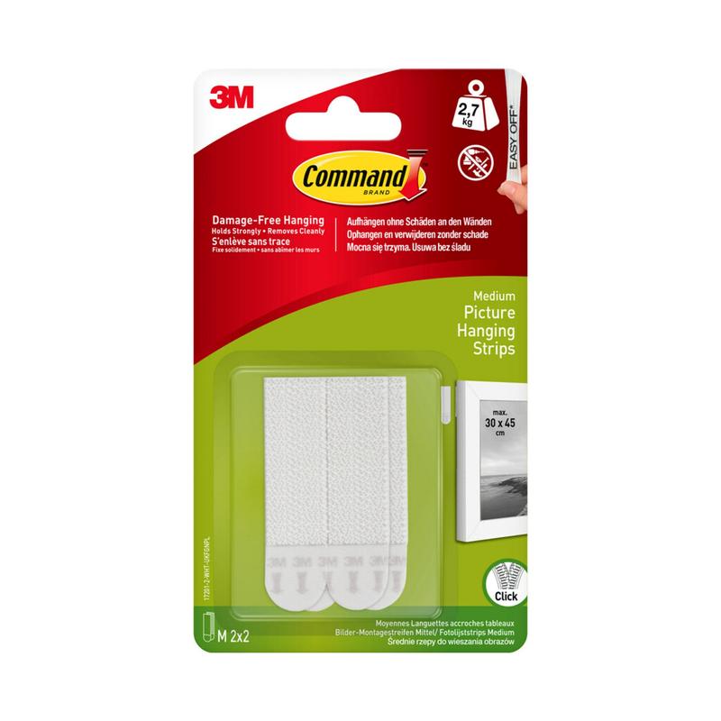 Medium Command™ proužky pro montáž obrázků M 17201-2, 2 sady/balení | Balení (2 sady)