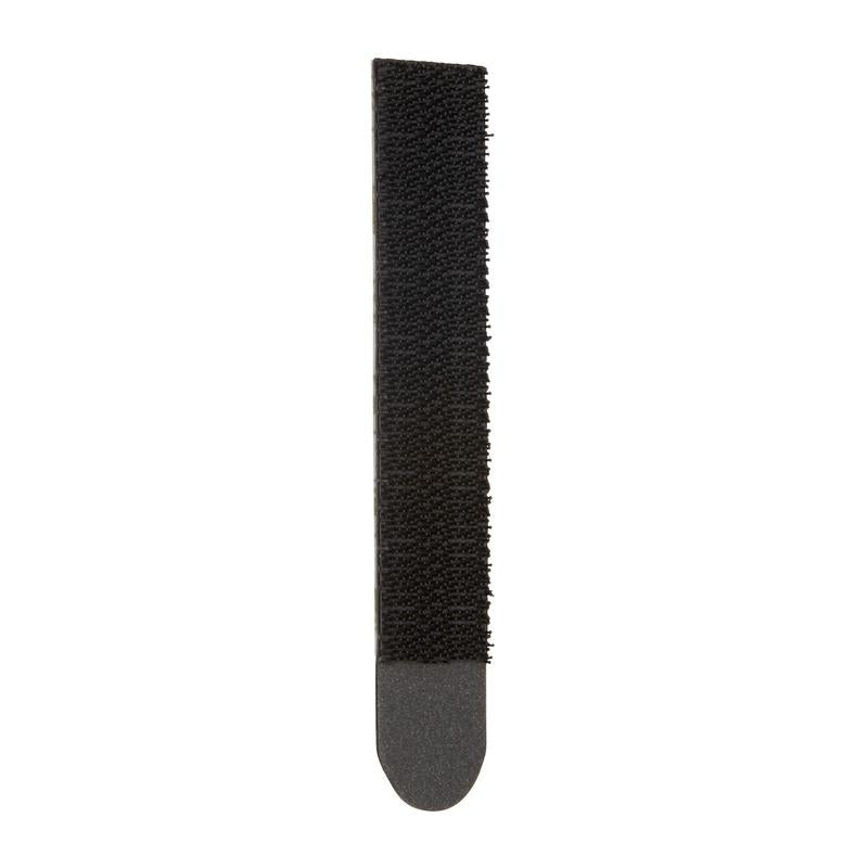 Velké černé Command™ montážní proužky na obrazy 17206BLK od společnosti 3M Deutschland GmbH s oblým koncem jsou prezentovány pro zavěšení bez poškození na bílém pozadí.