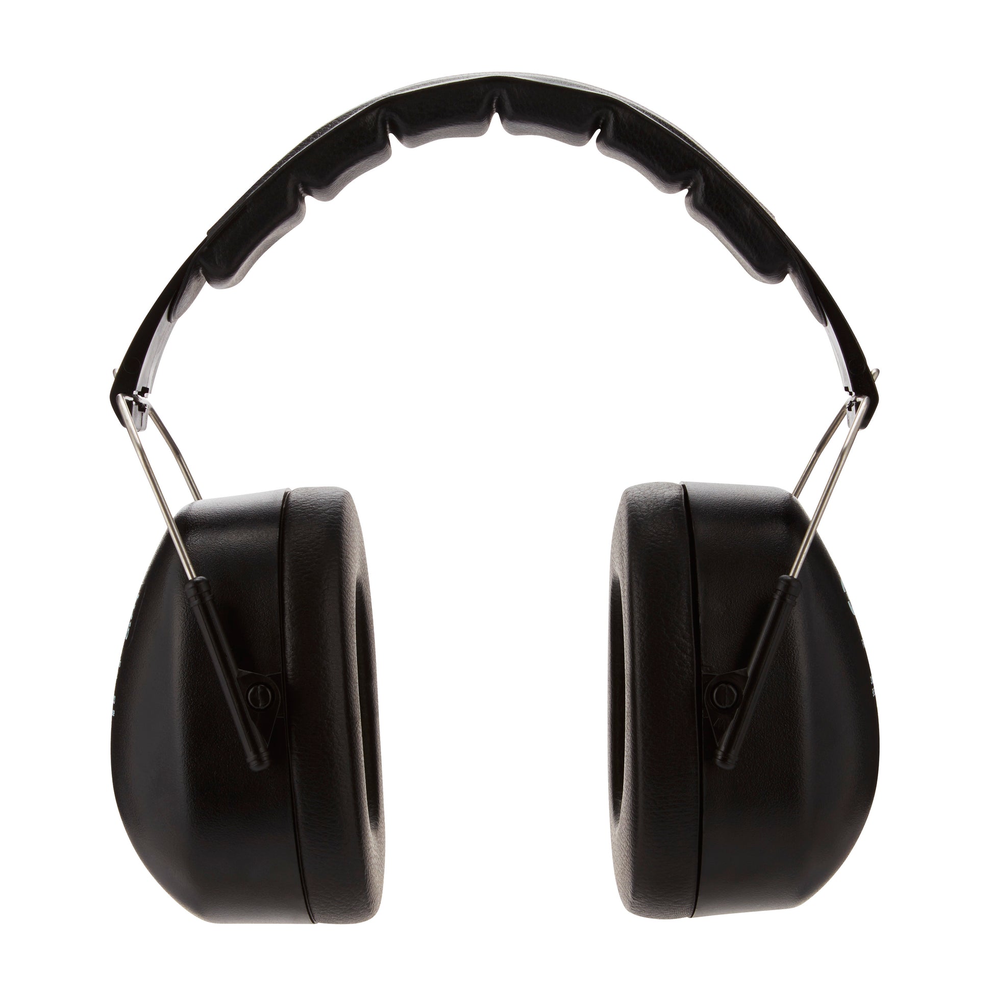 Der 3M™ Kapselgehörschützer mit faltbarem Kopfbügel 90563E (SNR 30 dB, Schwarz) von 3M Deutschland GmbH ist ein schwarzer Over-Ear-Gehörschutz mit gepolsterten Ohrmuscheln und verstellbarem Kopfbügel, isoliert vor weißem Hintergrund.