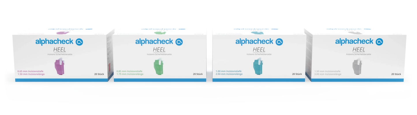 Alphacheck Heel – bezpečnostní lancety pro incize