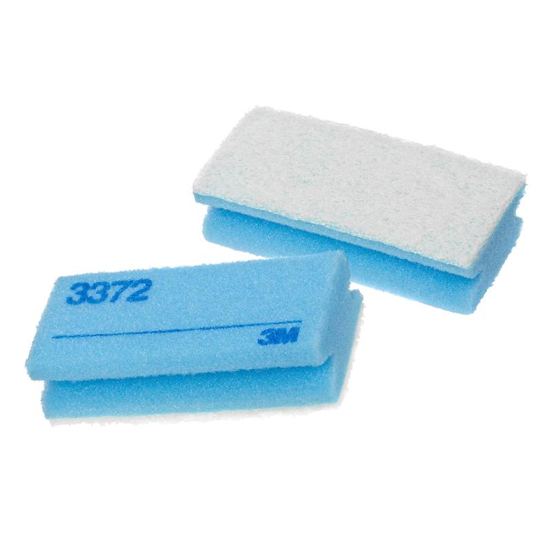 Čisticí houba 3M™ Scotch-Brite™ 3372, modrá / bílá, 70 mm x 150 mm, 10 x 10 kusů / pouzdro | Balení (10 kusů)