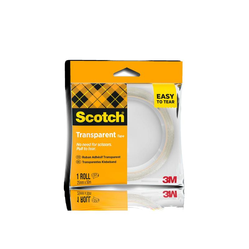 Scotch® Clear Tape 508 Easy Tear Tape 25mm x 50m 1 role/balení | Balení (1 role)
