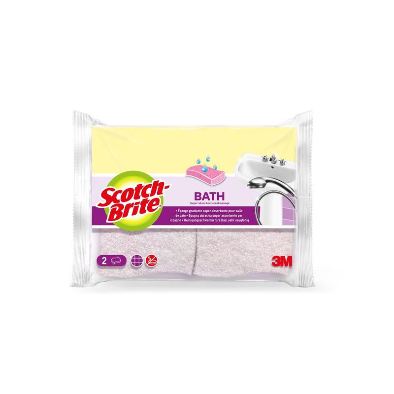Scotch-Brite® Bath Čisticí houba do koupelny z přírodního vlákna, balení 2 ks | Balení (2 kusy)