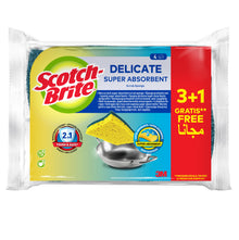 Scotch-Brite® Delicate neškrábající houba na čištění přírodních vláken, 3 + 1 ks. | Balení (4 kusy)