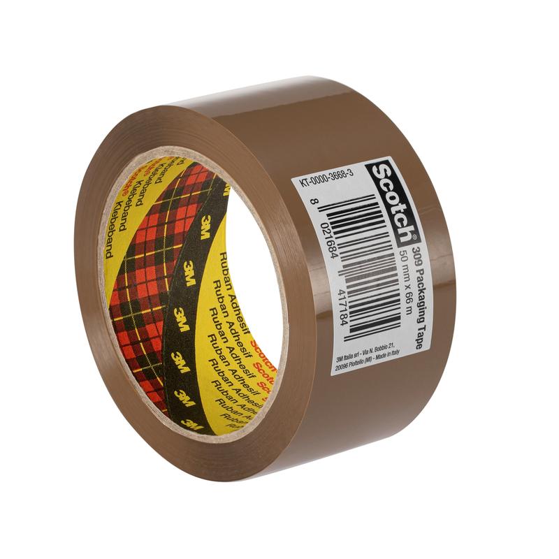 Scotch® PP balicí páska 309, hnědá, 50 mm x 66, 0,05 mm | Balení (1 role)