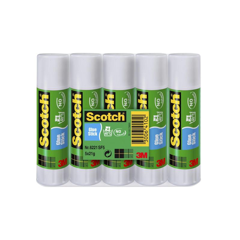 Scotch® Permanentní lepidlo Stick 5 tyčinek 21g | Balení (1 sada)