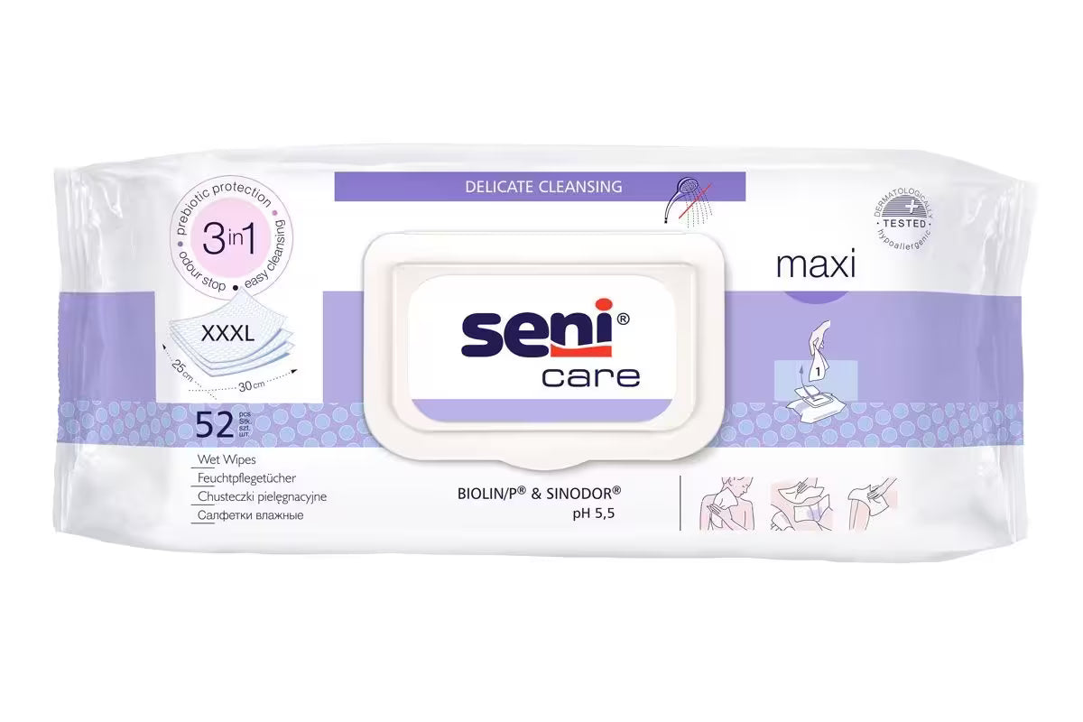 Seni Péče Maxi vlhčené ubrousky | Balení (52 kusů)