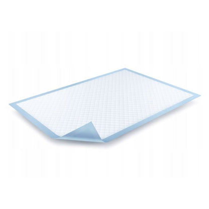 Podložka BeeSana® ComCell od společnosti Meditrade GmbH je obdélníková jednorázová podložka ve formátu 60 x 90 cm s bílým prošívaným povrchem a výrazným modrým okrajem. Jeden roh lze zvednout a odhalit světle modrou spodní stranu, která podtrhuje její vlastnosti jako superabsorpční hygienické podložky. Balení obsahuje 25 kusů.