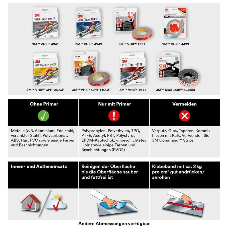 Páska 3M™ VHB™ 4941 šedá – Vysoce výkonná lepicí páska