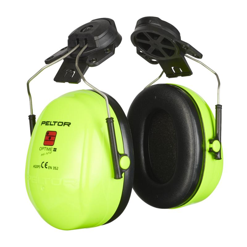 Chrániče sluchu 3M™ PELTOR™ Optime™ II, vysoce viditelná barva, držák na přilbu, H520P3E-467-GB | Balení (1 kus)